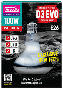 Arcadia D3 EVO 100W Vapor Mercurio