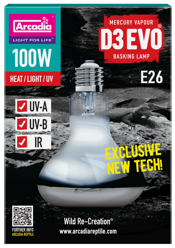 Arcadia D3 EVO 100W Vapor Mercurio